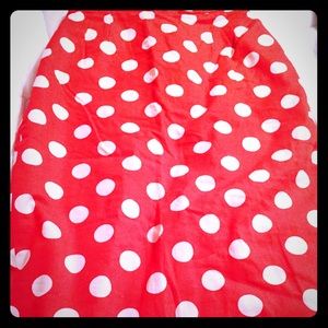 High waisted pencil skirt polka dots
