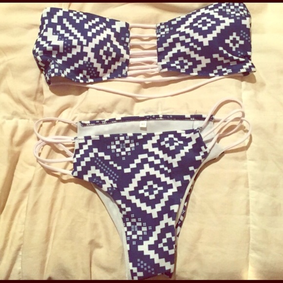 Tribal print bikini- never worn