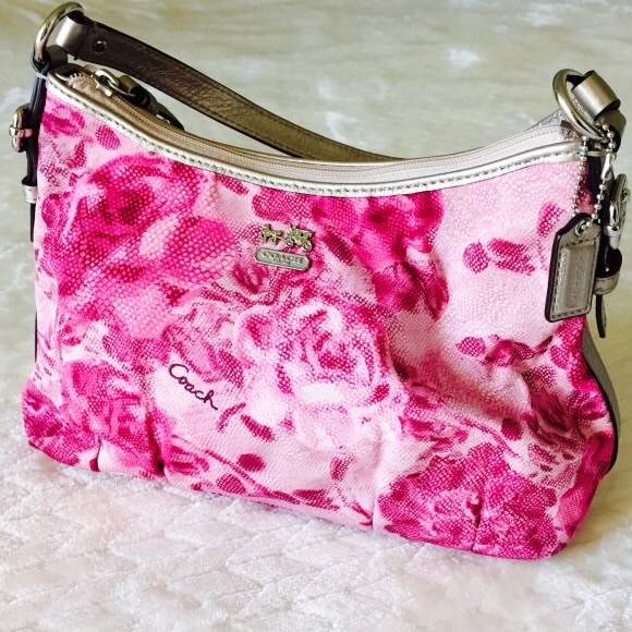 COACH Small Maddison Maggie Pink Floral Bag