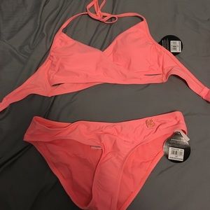 Coral body glove bikini