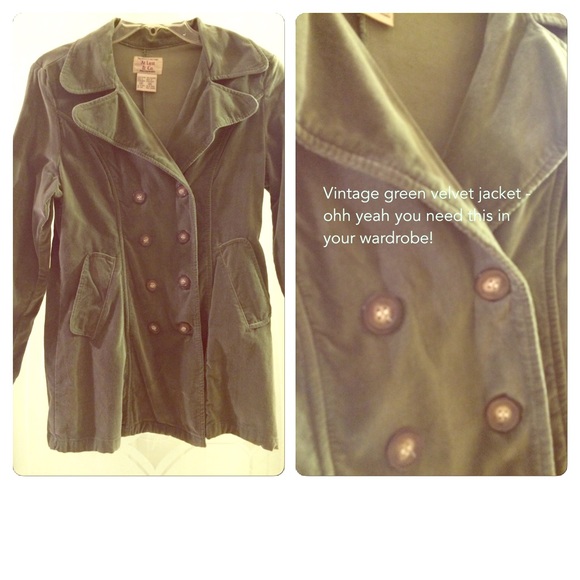 Vintage green velvet jacket.