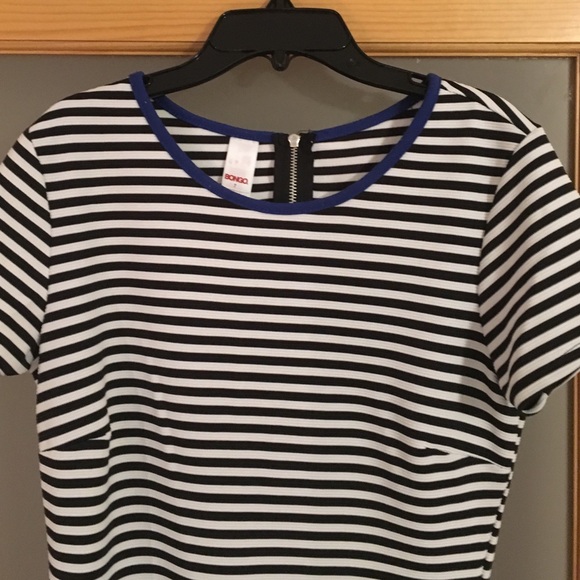 Black + White Striped Dress - Picture 3 of 3