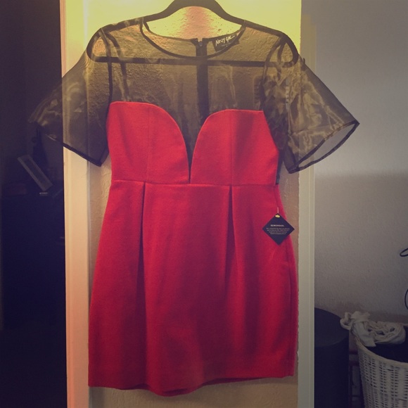 Red party dress