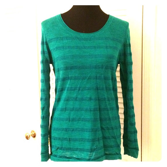 Banana Republic Sweaters Banana Republic Striped Green Sweater Poshmark