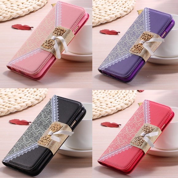 Card holder iPhone 6 Plus poshete gold chain