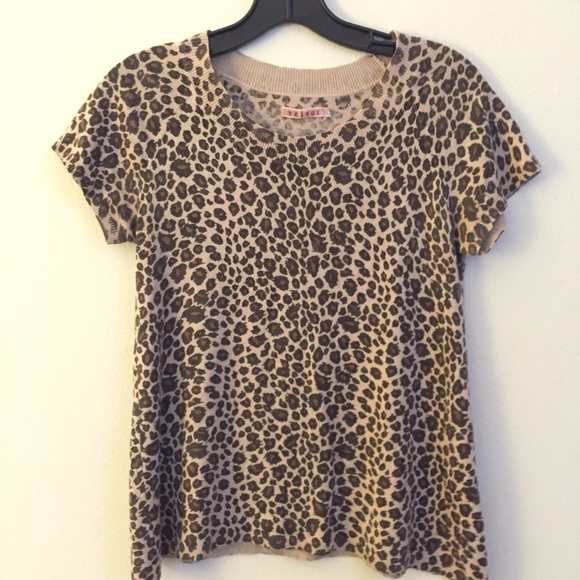 100% cashmere cheetah print sweater - Picture 1 of 1