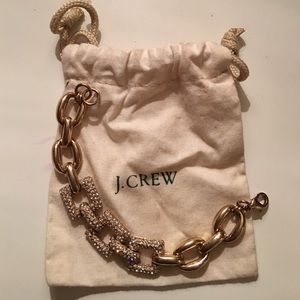 J. Crew Pave Gold Link Bracelet