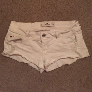 white Jean shorts