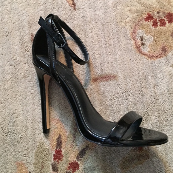 Black strappy heels