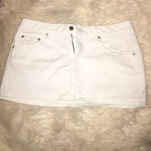 Victoria's Secret PINK White Jean Skirt