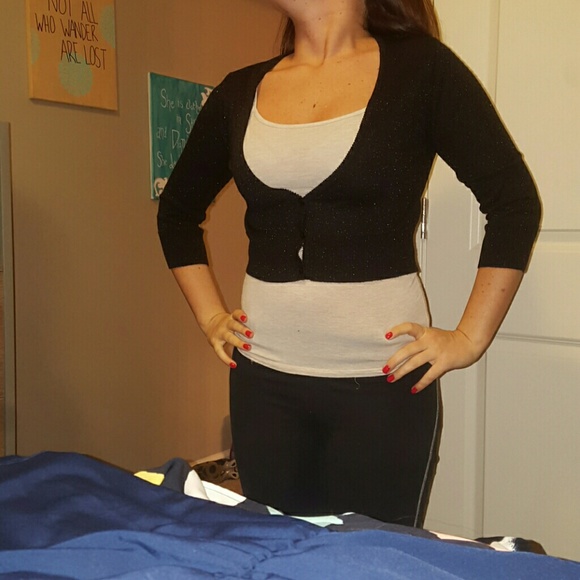 Black cardigan