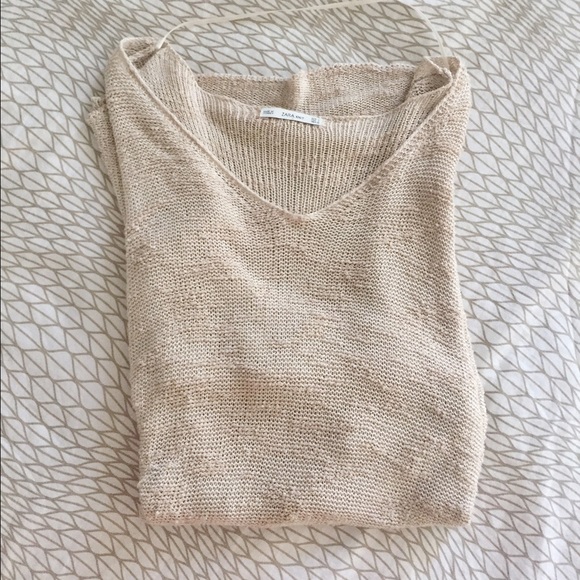 Zara Knit Blush Pink Long Sweater - Picture 2 of 3