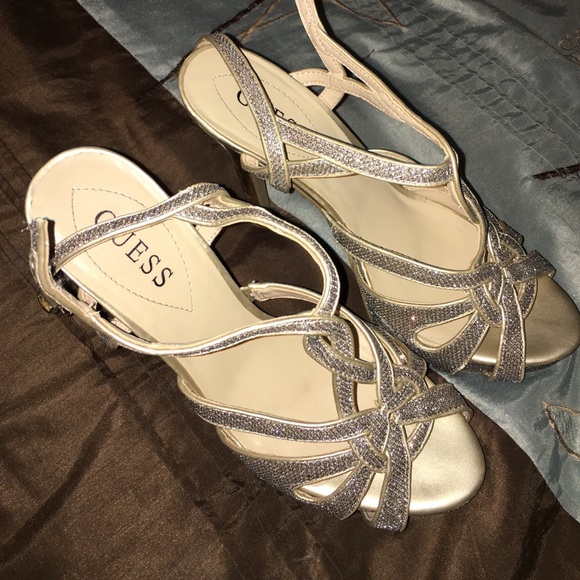 Guess gold heels