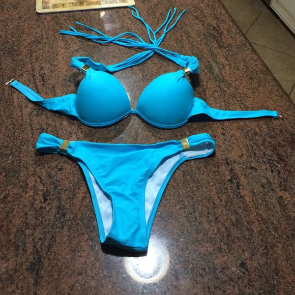 Brand new blue bikini.
