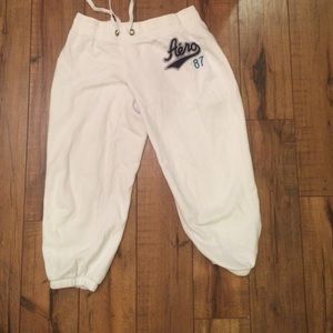 white Aero sweatpants