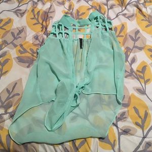 Bow tie front tank top