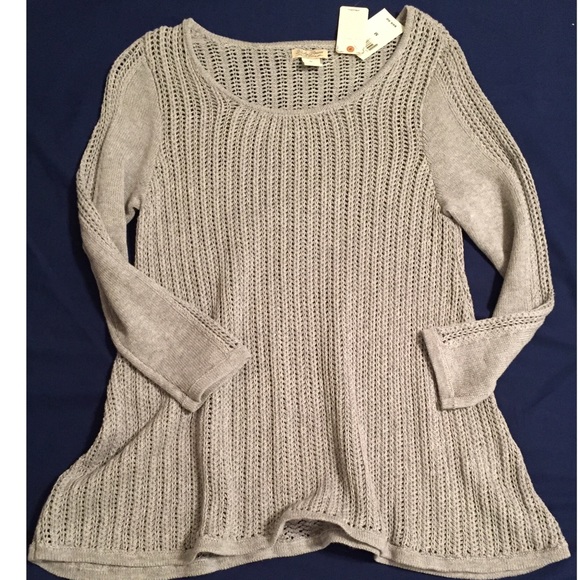NWT Gray chunky knit Lucky Brand sweater