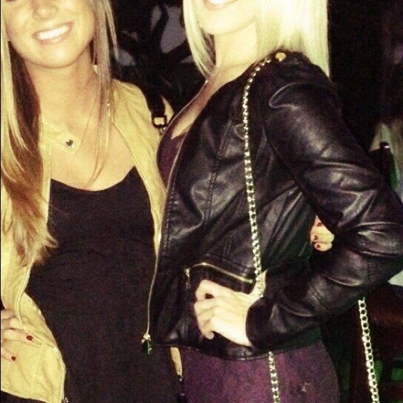 Steve Madden Black Gold Faux Leather Jacket Size S - Picture 4 of 4