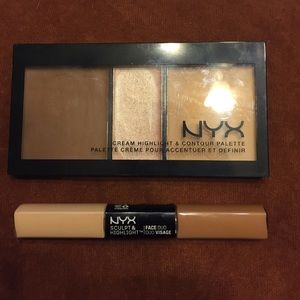 NYX cream contour and highlight items