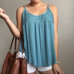 🎉HP🎉 Blue Boho Tank Top - M