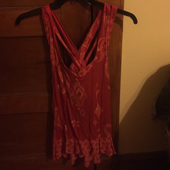 Red and orange Anthropologie tank