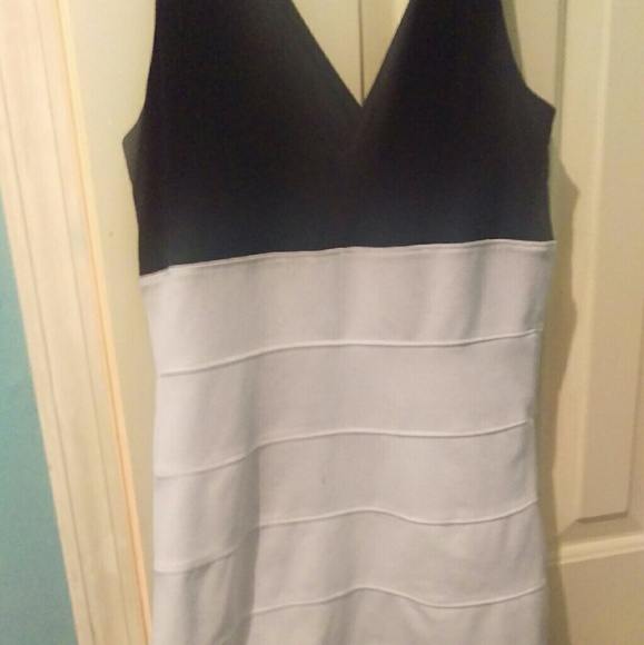 Black and white body con dress