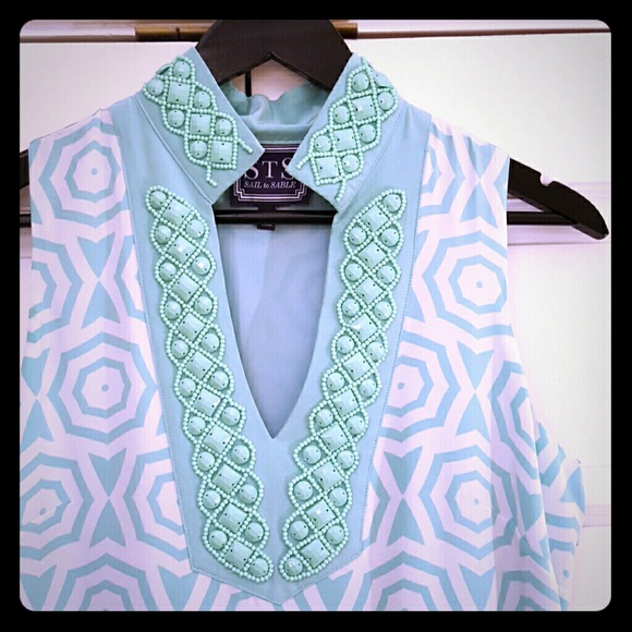 Jeweled neckline dress