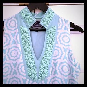 Jeweled neckline dress