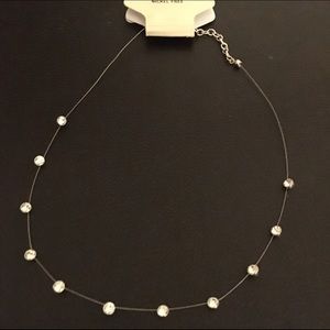 Napier ladies bezel set crystal necklace