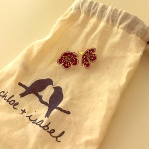 Never worn floral stud earrings