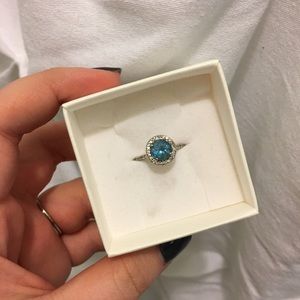 **SOLD** Round Natural London Blue Topaz Ring