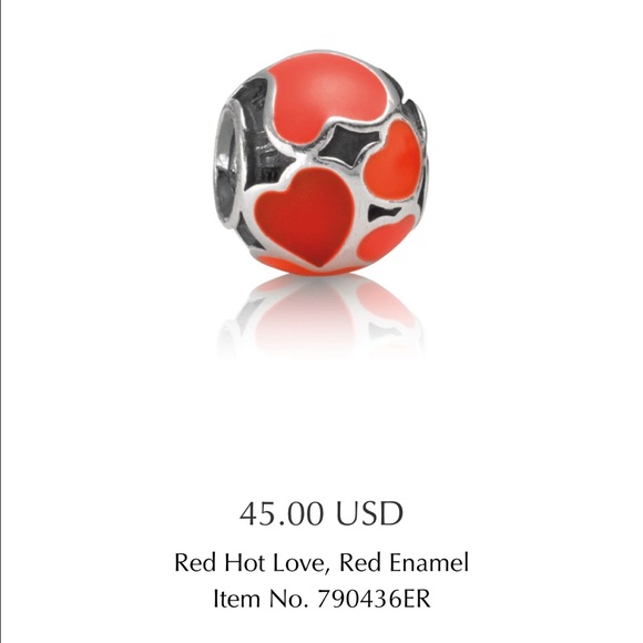 Red hot love Pandora charm