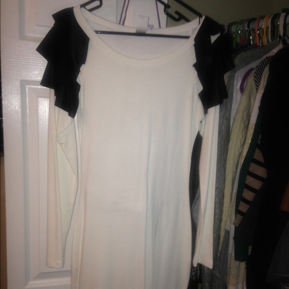 White midi long sleeve dress