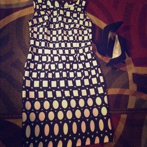 Black and White Sleeveless Dress