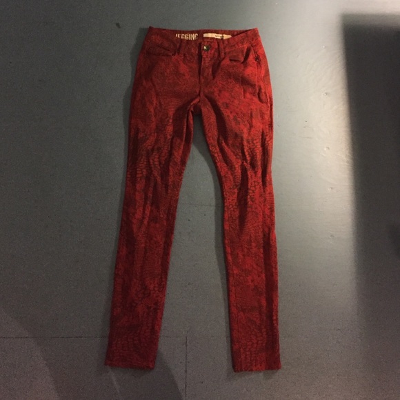 Red Snakeskin DKNY Jeans