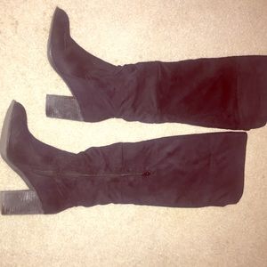 DSW Black suede over the knee boots