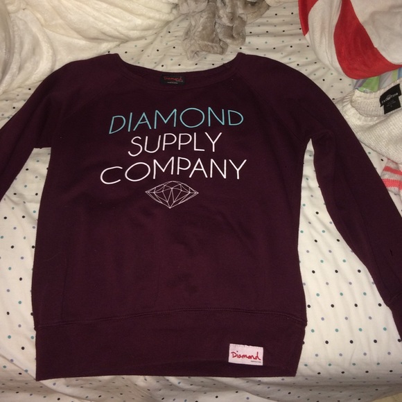 Maroon Diamond supply co. Crew neck sweatshirt
