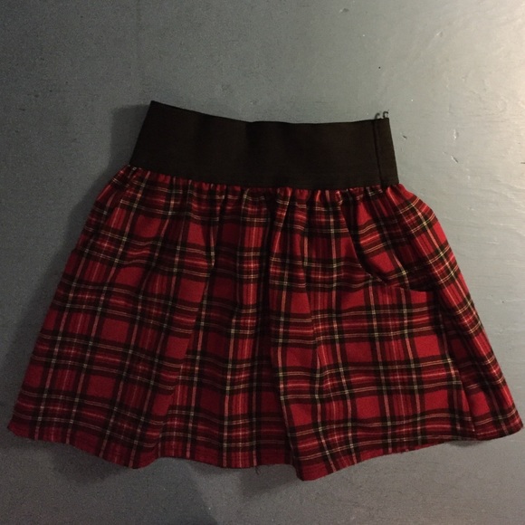 Red Plaid Skirt