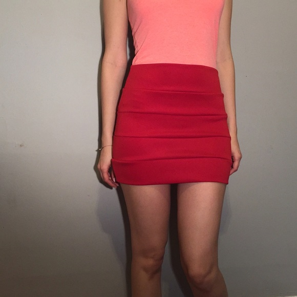 Red Mini-Skirt