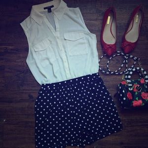 ❌SOLD❌ Romper polka dot shorts