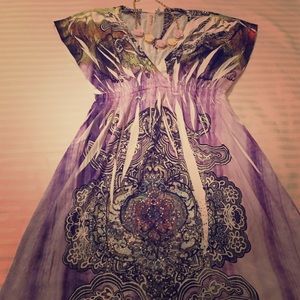 Multicolor dress with jewels