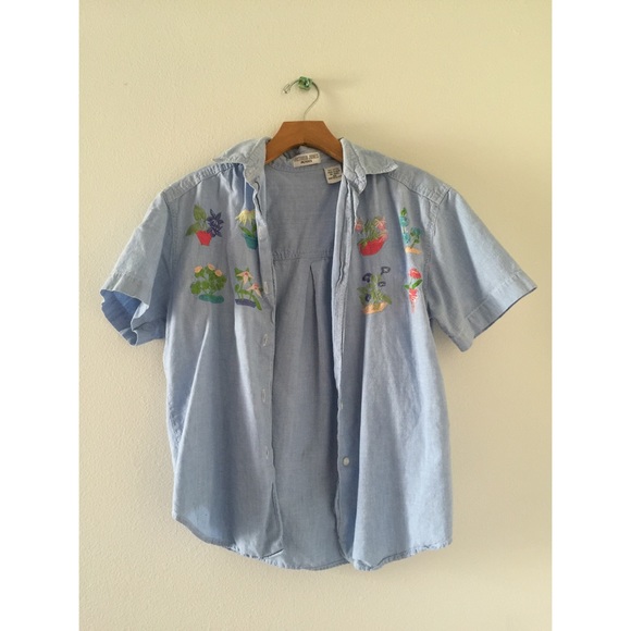 Flower Patch Chambray - Picture 1 of 4