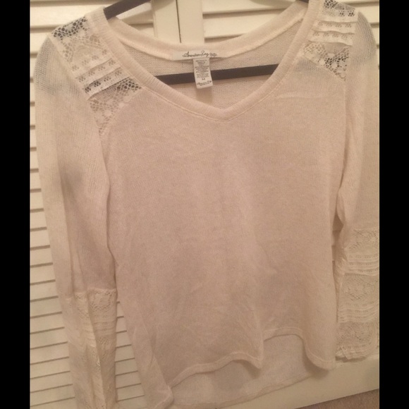 American Rag detailed lace sweater