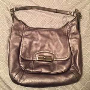 Metallic Coach hobo bag