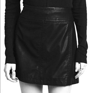 Free People Vegan/Faux leather skirt