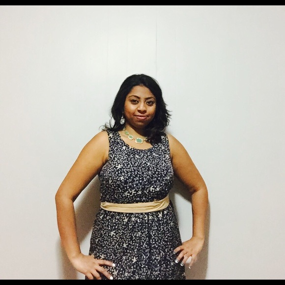 Navy blue floral dress from Forever 21 (Size: M) - Picture 3 of 4