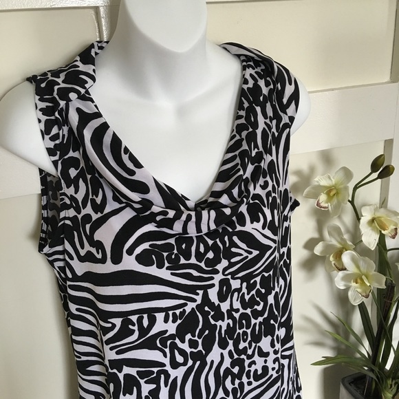 ❤️ Anne Klein Zebra Pattern Top #C20 - Picture 2 of 4