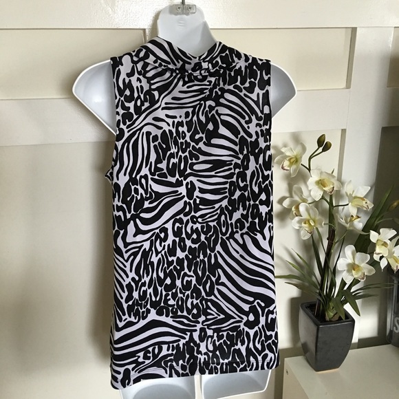 ❤️ Anne Klein Zebra Pattern Top #C20 - Picture 3 of 4