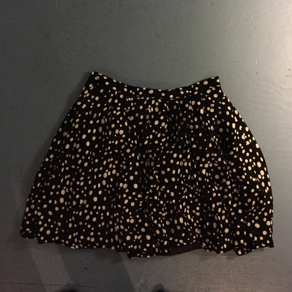 Forever21 Black and White Polkadot Skirt