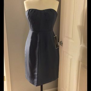 NWT J. Crew alexia slub silk dress...portico blue